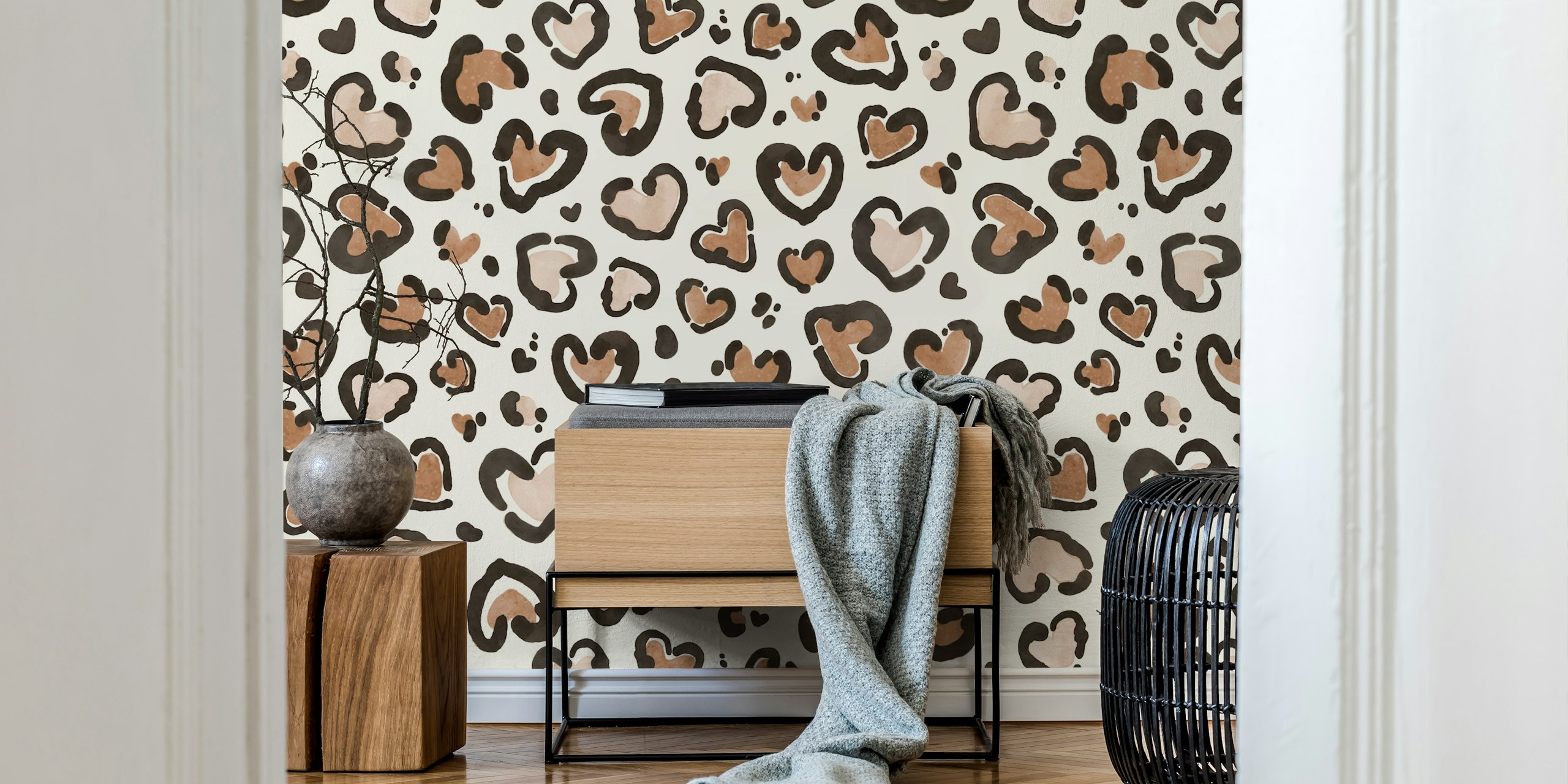 Wild at heart Tapete in einer Raumsituation