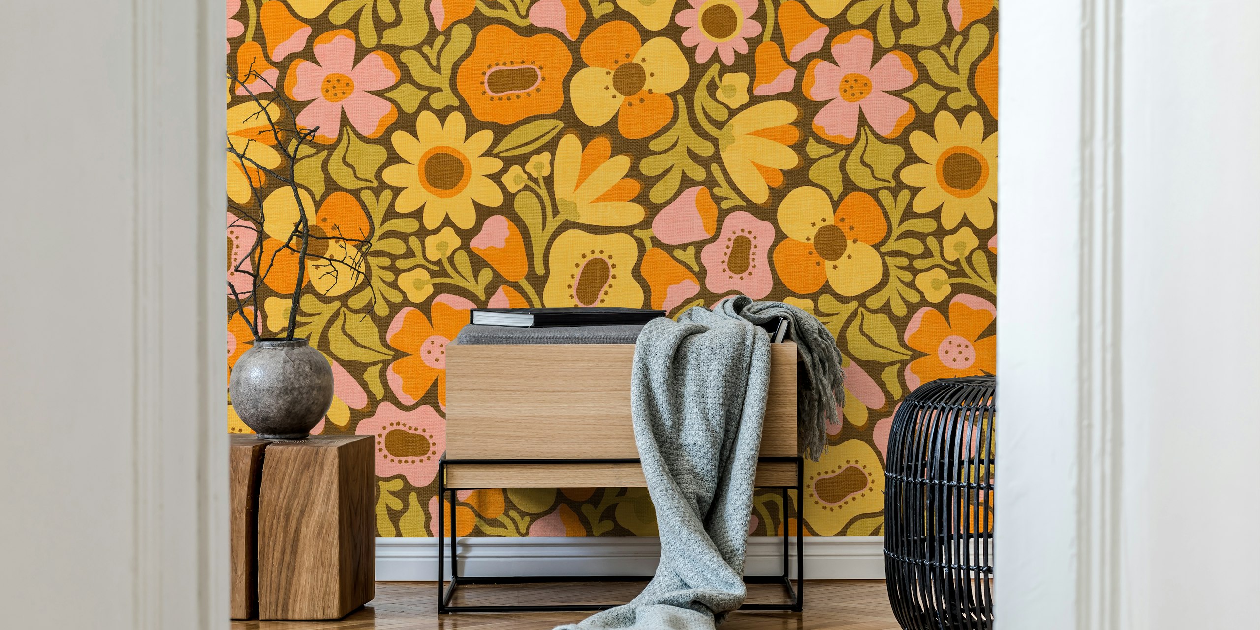 Mid Mod Meadow wallpaper u sobi