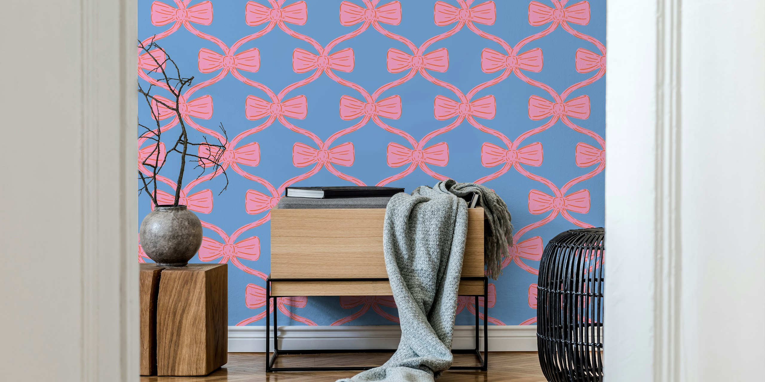 Bold geometric bows tapetdesign