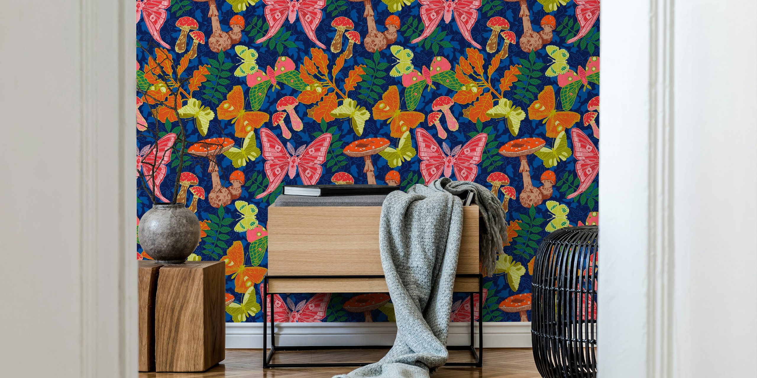 Papel de parede Whimsical woodland em um quarto