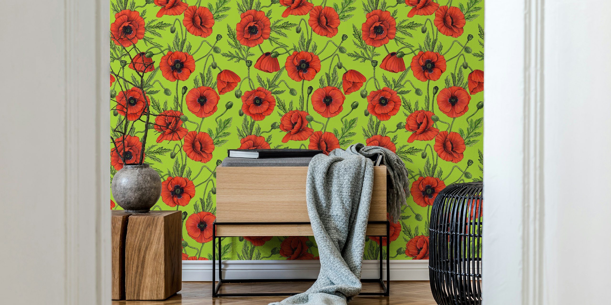 Tapeta Poppies v místnosti