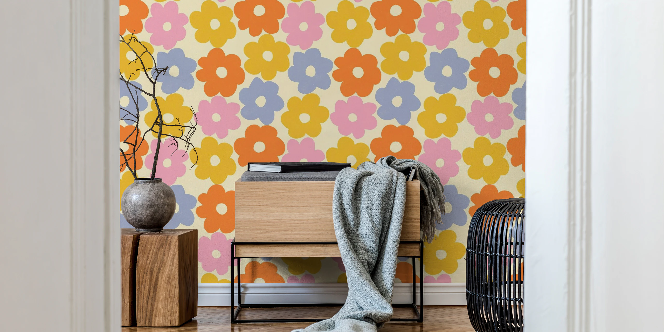 Buy Simple Flower Pattern 1 Wallpaper | Happy Wall - High-Quality ...