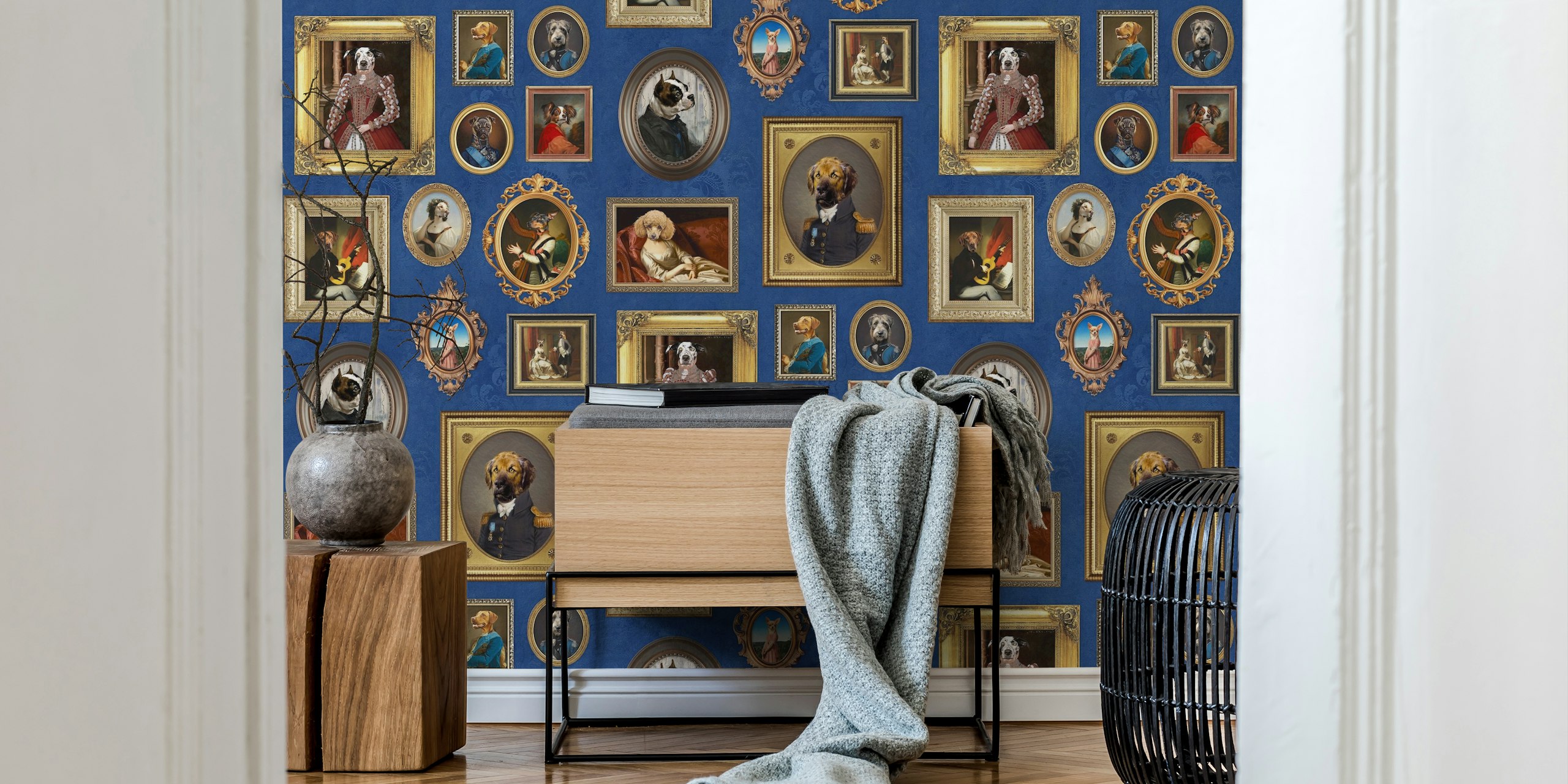 Dog Lovers Portrait Collection wallpaper in a room