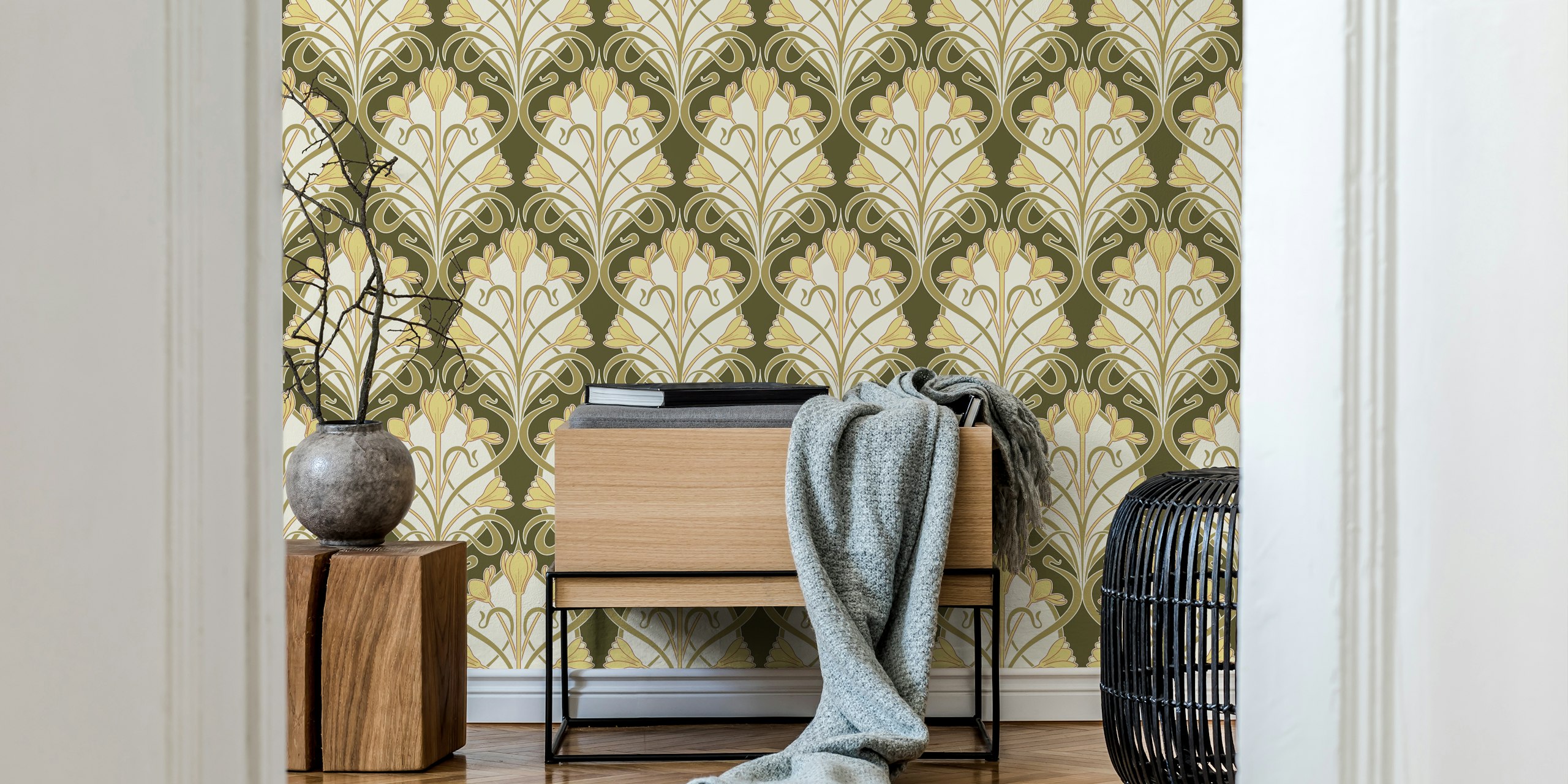 Art Nouveau Crocus tapet i stuen