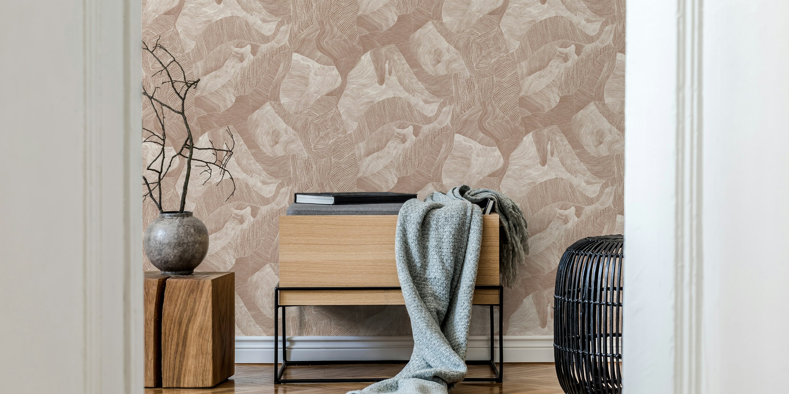 Paves tapet visad i ett rum