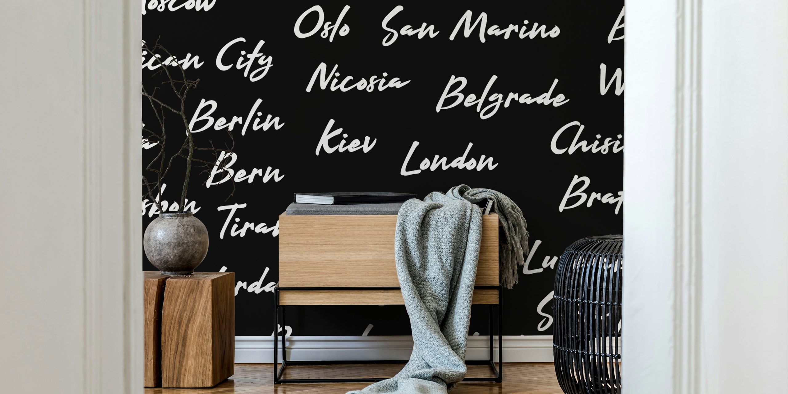 papier peint Capital Cities of Europe dans une chambre