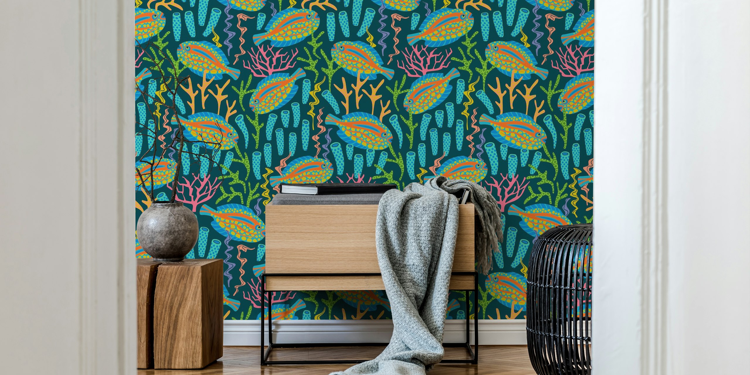 Tropical Zone Tapeta S Designem Ryb A Korálů