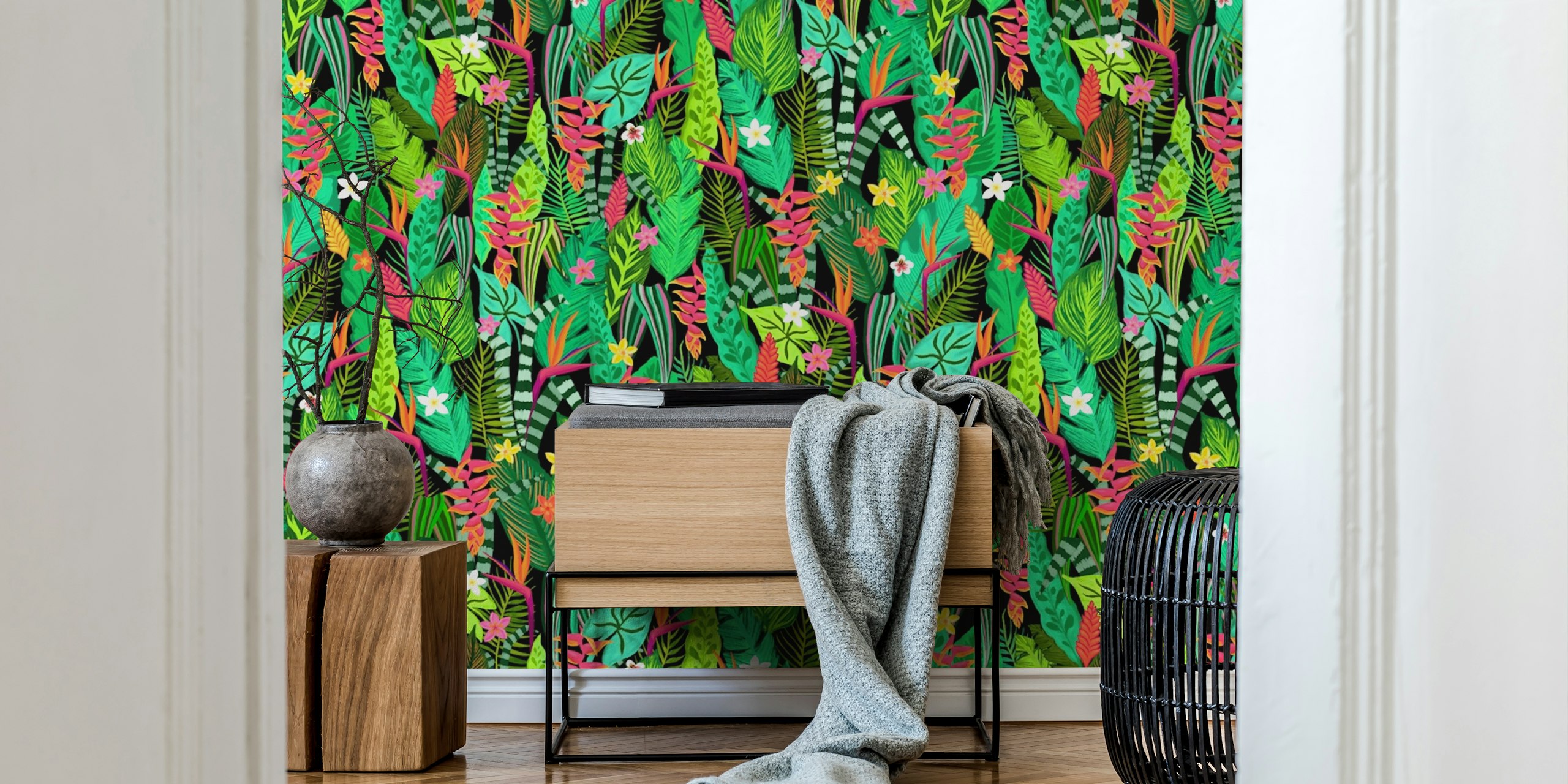 Lush Tropical Nights - Vibrant Green w pokoju