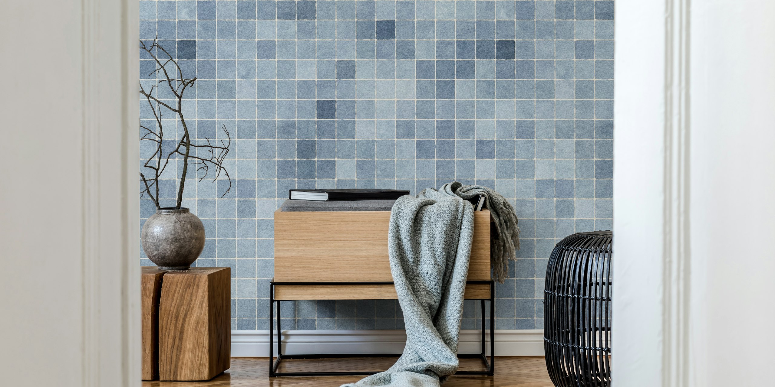 Mosaic - 002 - Stone wallpaper design in a room