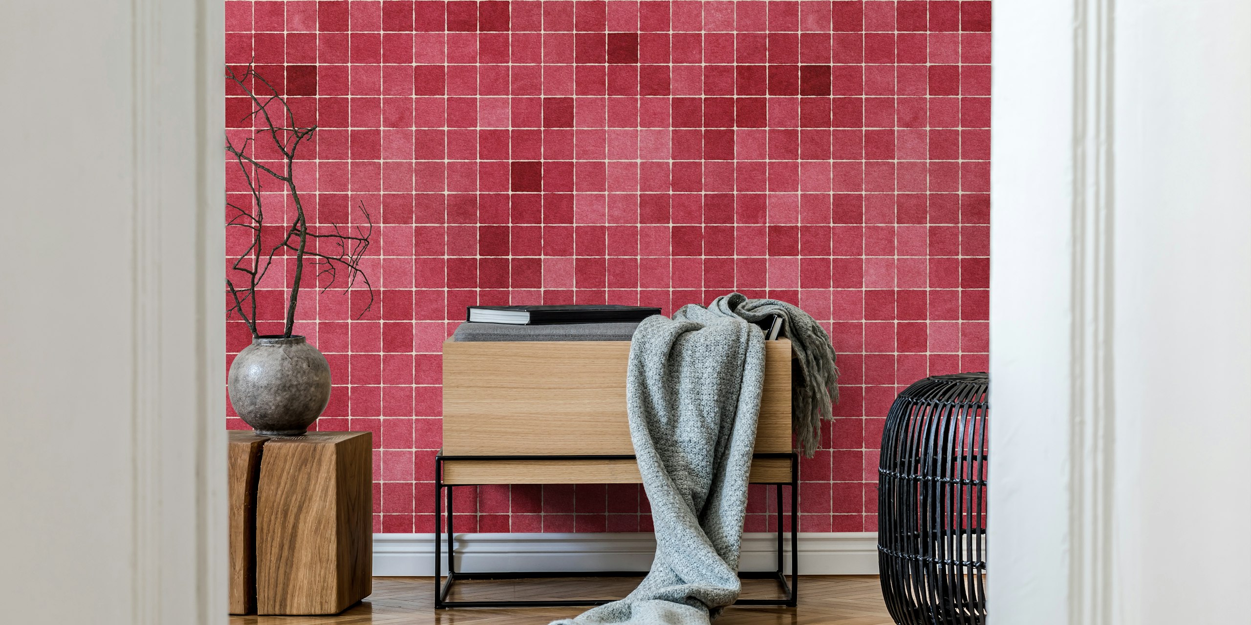 Papier Peint Goji Berry Mosaic Dans Une Pièce