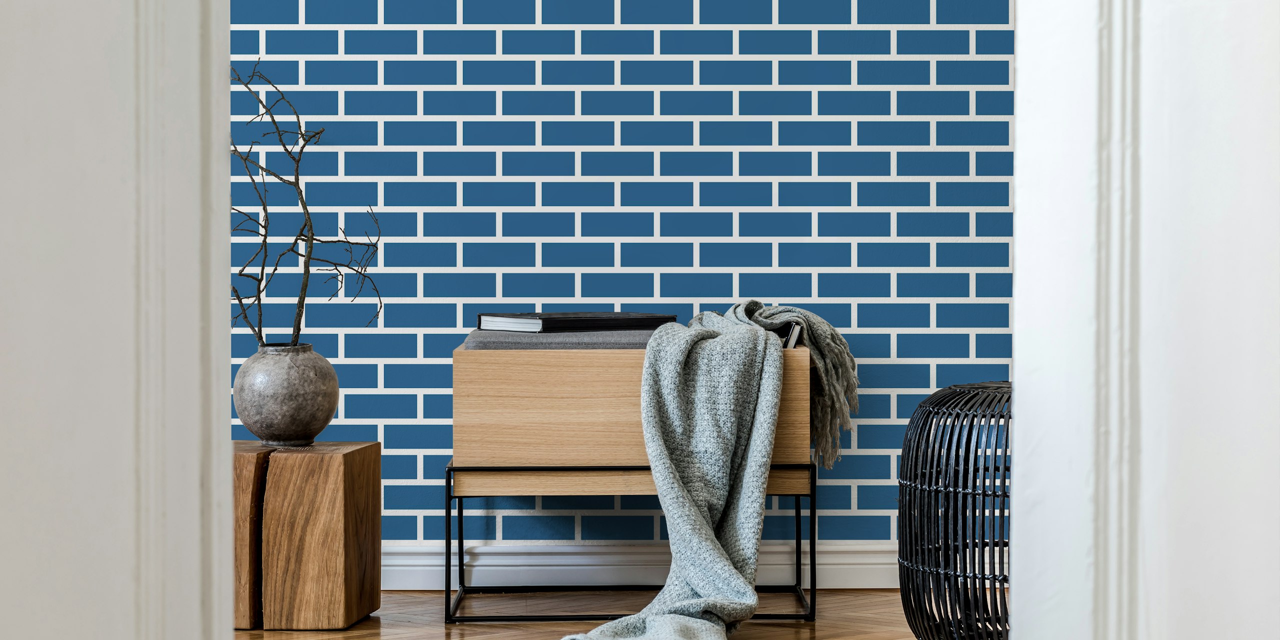 Ταπετσαρία Bricks pattern σε ένα κομψό εσωτερικό