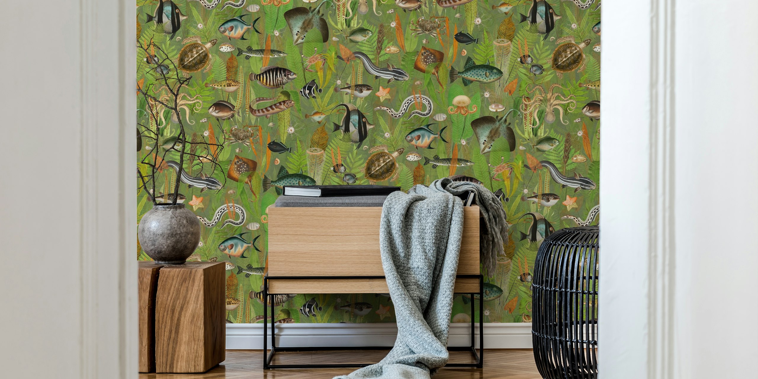 Papier peint Aqua Eden avec des motifs aquatiques