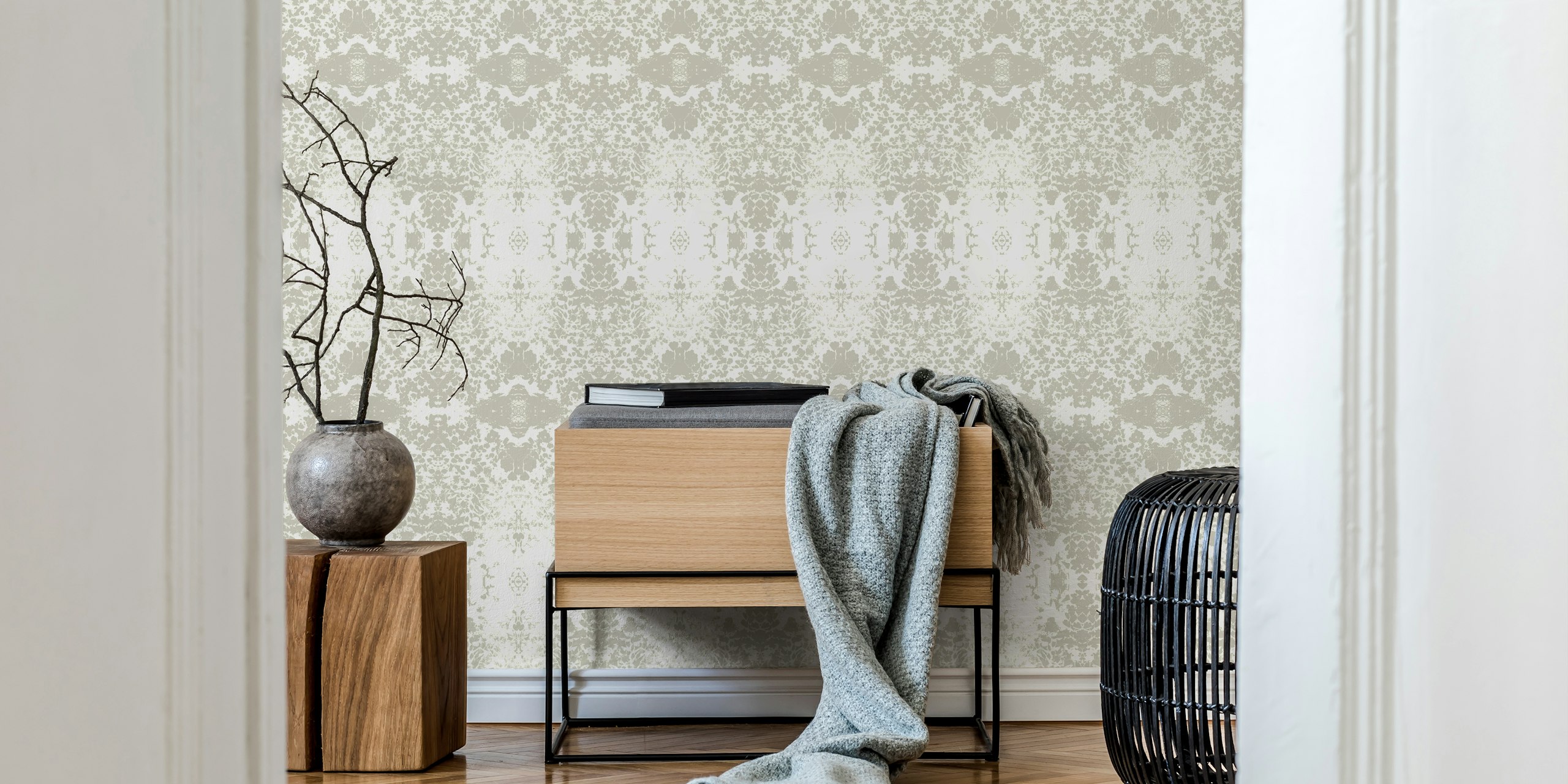 Abstract Nature Inspired Damask Touch - Grey