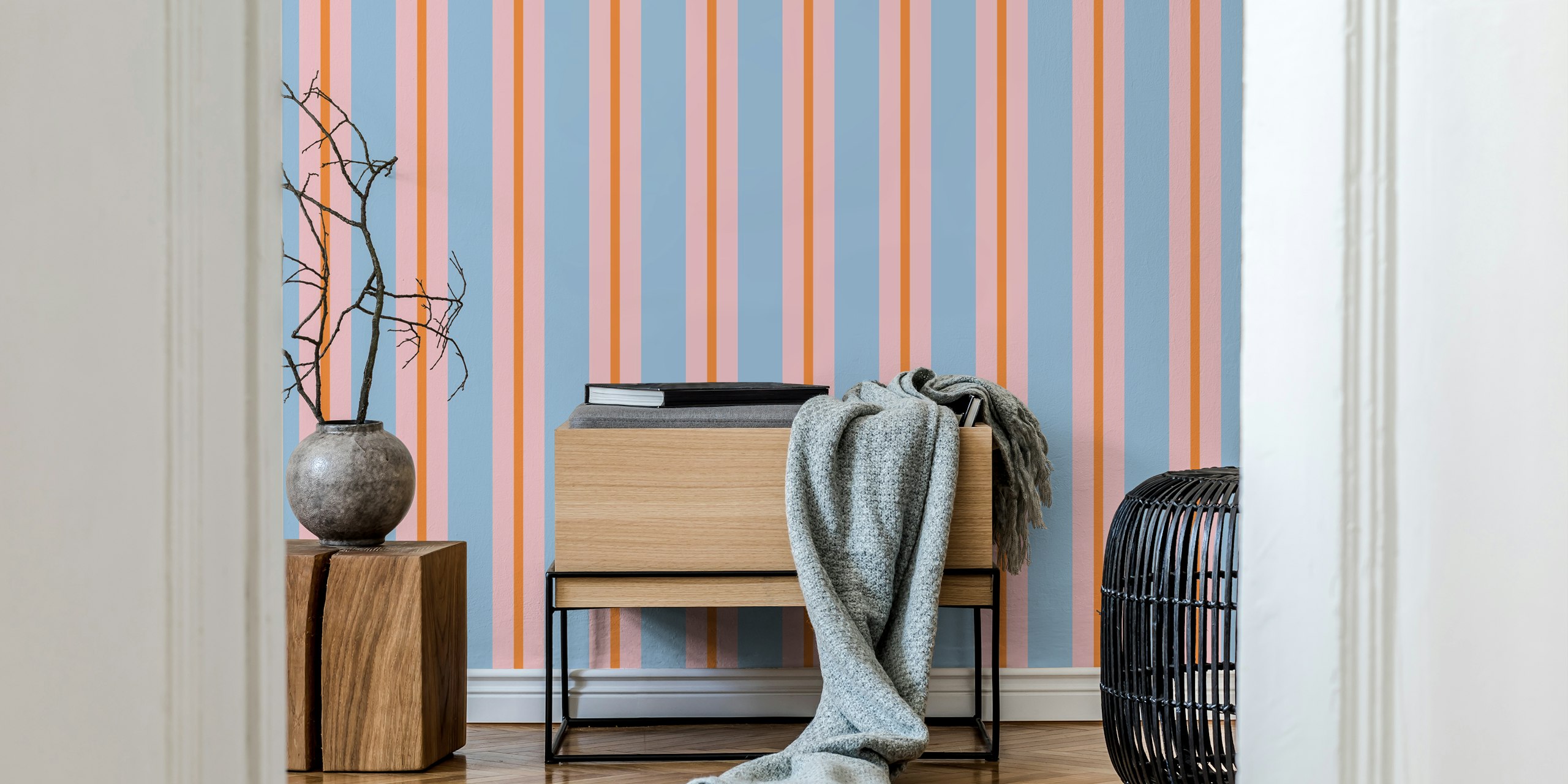 Charming Vertical Stripes wallpaper in a room