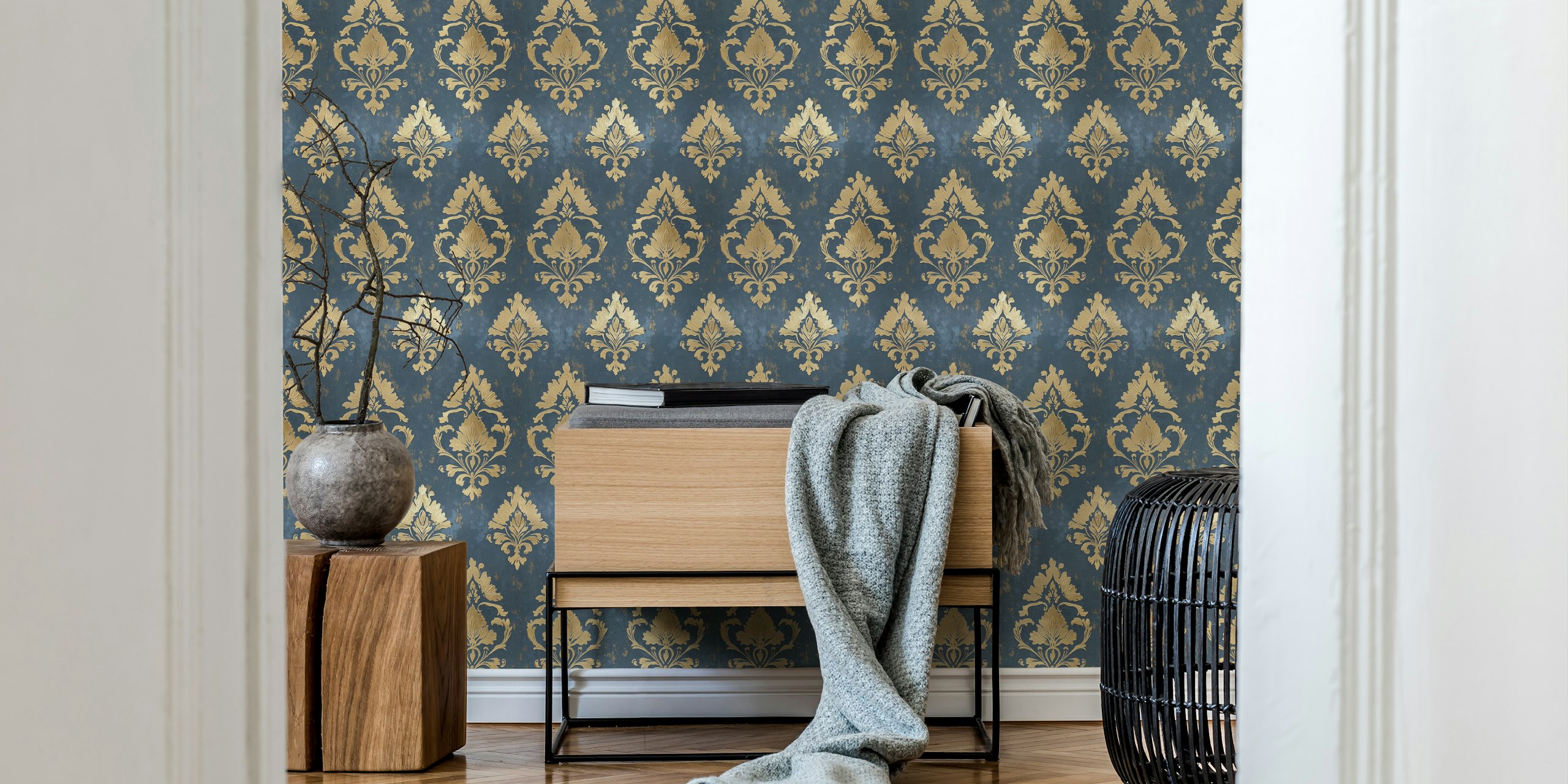 Baroque Gold Splendor tapet i et rum