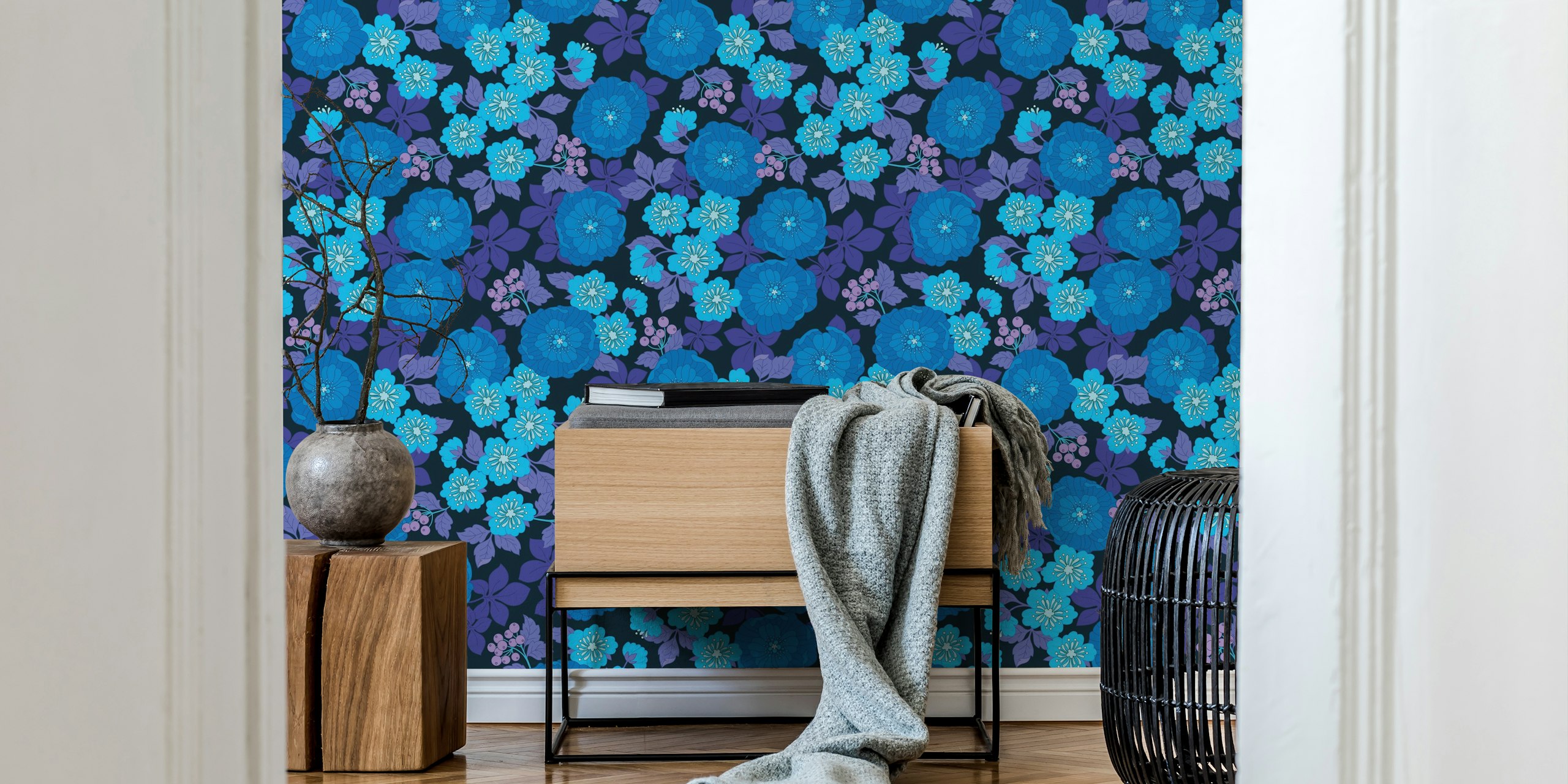 Tapeta kwiatowa z Anna-Lena (niebieskimi) kwiatami