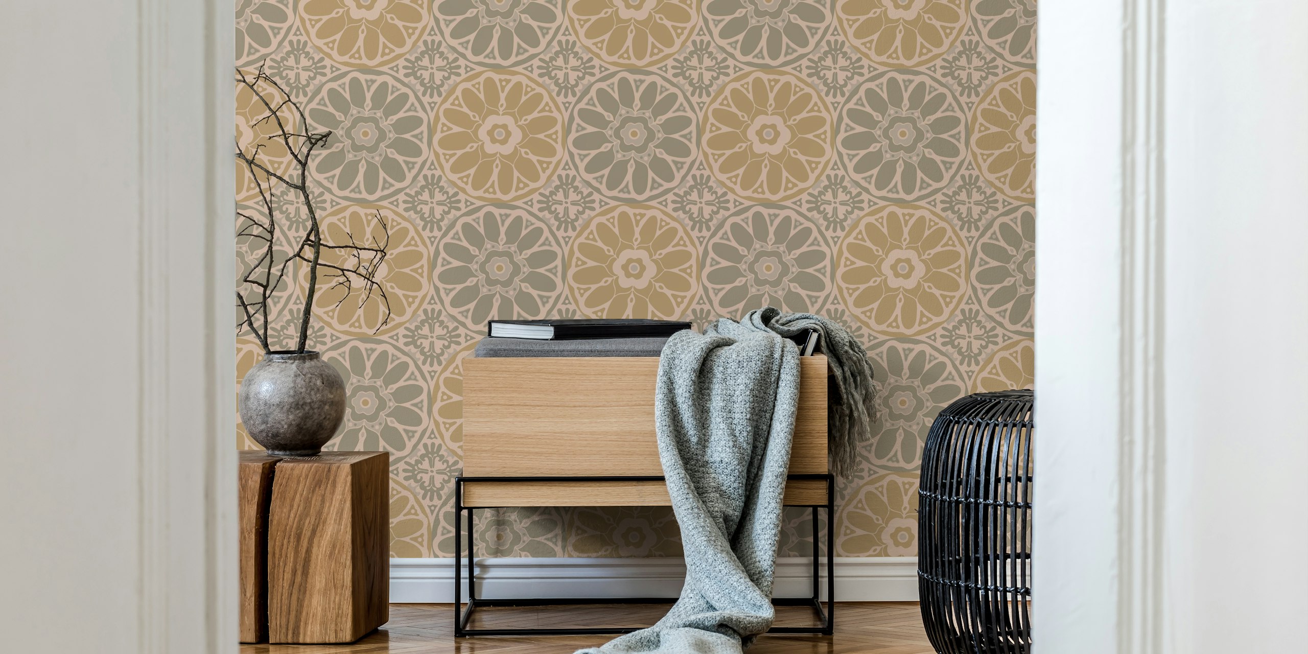 Grand Bazaar Bohemian Mandala Gray Sage ταπετσαρία