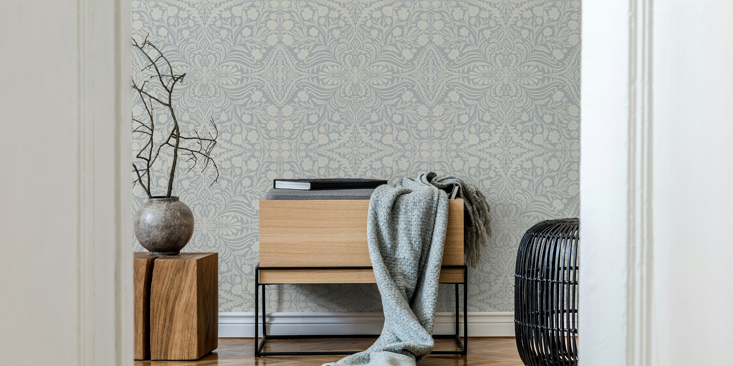 Victorian Lace Essence wallpaper in a room