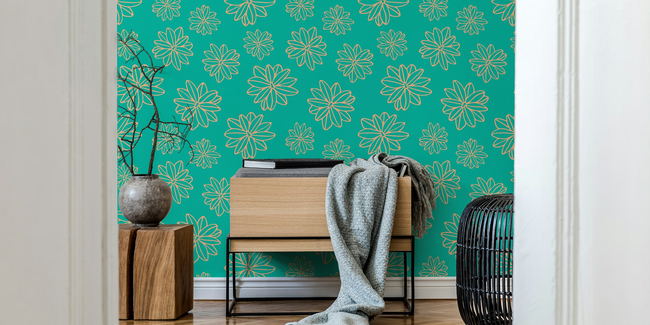 Bloom Big Boho Flowers tapetdesign visad