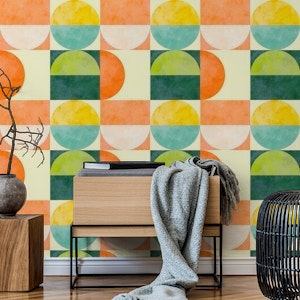 colorful checkers mid century modern 3