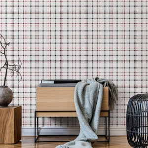 Black and white tartan wallpaper