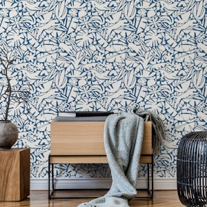 Joyful Jungle Cut Outs on Ocean Blue WP