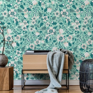 Heritage Floral - Soft Mint