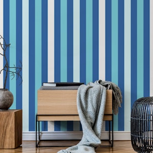Fresh Striped Lines Multicolor Blue