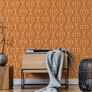 Abstract Modern Geo rust brown