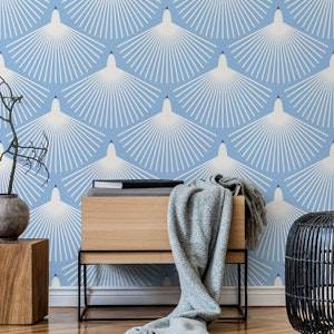 Modern Abstract Bird Blue