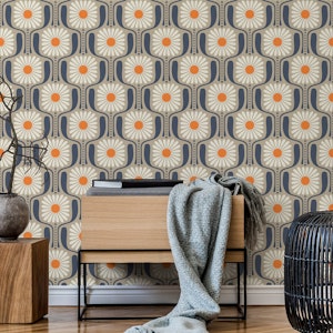 Timeless Daisy Art in Beige - S