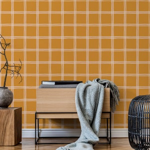 Modern Grid Aesthetic Beige Warm Yellow