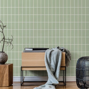 Simple Tiles - Sage and White