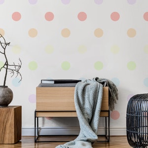 Pastel Rainbow dots wallpaper 1