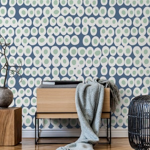 Wonderful bold dots blue and mint