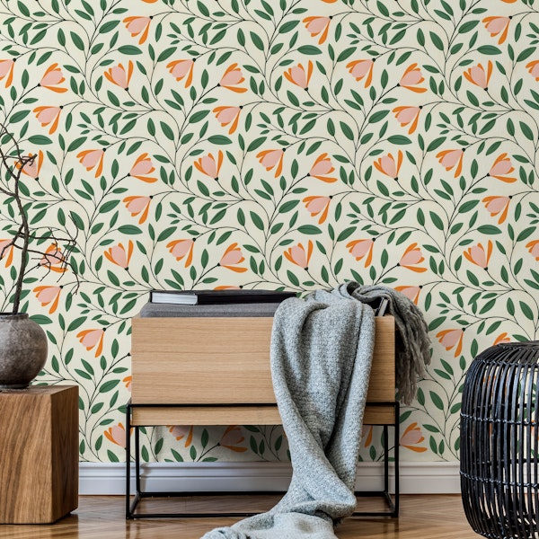 Delicate Magnolia Floral Pattern