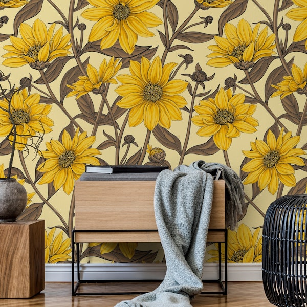 Sunroot in brown and yellow