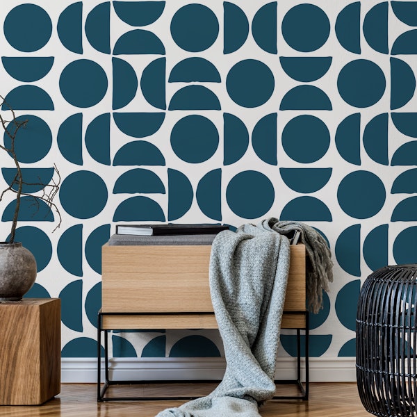 Trendy circle shapes Petrol