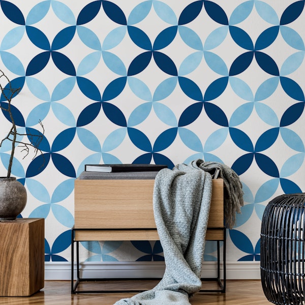 Blue geometric pattern 6