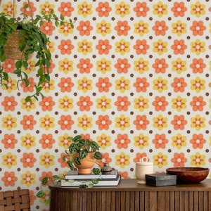 Dotted Retro Flowers