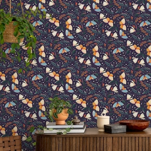 Enchanted Butterfly Garden Seamless Pattern