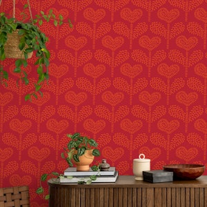 Whimsical Heart Flowers Whisper, Red