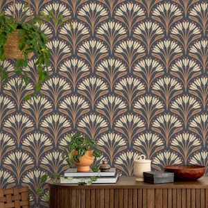 Art Nouveau Floral Touch in Brown - S