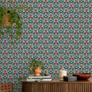 Blue Jay Floral Symphony