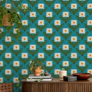 Vintage Daisy Delight Teal