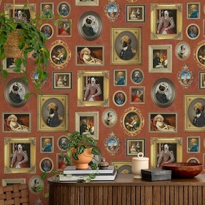 Dog Lovers Portrait Collection in rust orange
