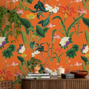Botanical Vintage Floral Orange