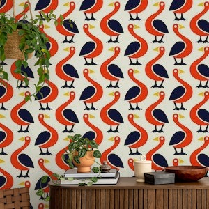 Funny red goose pattern (2718 D)