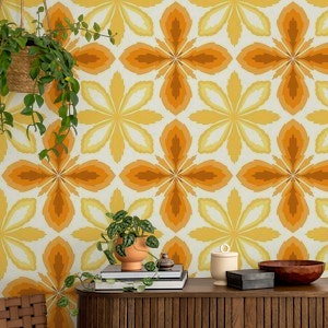 Ornate tiles, yellow and orange 2