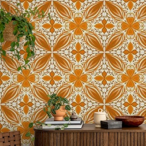 Ornate tiles, yellow and orange 4